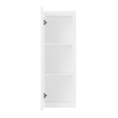 Frosted Glass Door Wall Kitchen Cabinet WMD1542 Alpina White LessCare 15 in. width 42 in. height 12 in. depth - Kitchen