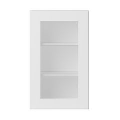 Frosted Glass Door Wall Kitchen Cabinet WMD1830 Alpina White LessCare 18 in. width 30 in. height 12 in. depth - Kitchen