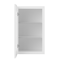 Frosted Glass Door Wall Kitchen Cabinet WMD1830 Alpina White LessCare 18 in. width 30 in. height 12 in. depth - Kitchen