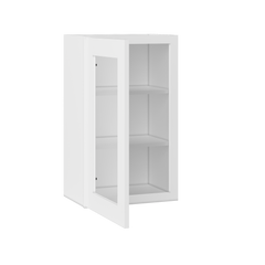Frosted Glass Door Wall Kitchen Cabinet WMD1830 Alpina White LessCare 18 in. width 30 in. height 12 in. depth - Kitchen