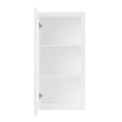 Frosted Glass Door Wall Kitchen Cabinet WMD1836 Alpina White LessCare 18 in. width 36 in. height 12 in. depth - Kitchen