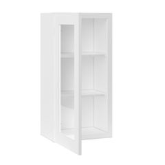 Frosted Glass Door Wall Kitchen Cabinet WMD1836 Alpina White LessCare 18 in. width 36 in. height 12 in. depth - Kitchen
