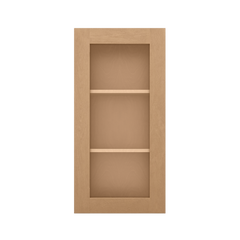 Frosted Glass Door Wall Kitchen Cabinet WMD1836 Shaker Toffee 18 in. width 36 in. height 12 in. depth - Kitchen Cabinets