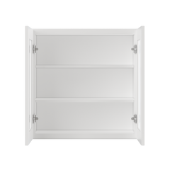 Frosted Glass Door Wall Kitchen Cabinet WMD3030 Alpina White LessCare 30 in. width 30 in. height 12 in. depth - Kitchen