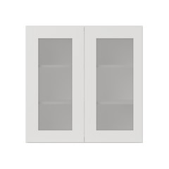 Frosted Glass Door Wall Kitchen Cabinet WMD3030 Alpina White LessCare 30 in. width 30 in. height 12 in. depth - Kitchen
