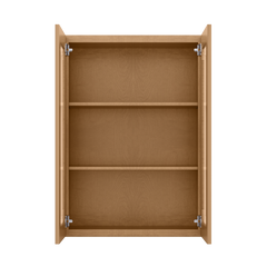 Frosted Glass Door Wall Kitchen Cabinet WMD3042 Shaker Toffee 30 in. width 42 in. height 12 in. depth - Kitchen Cabinets