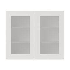 Frosted Glass Door Wall Kitchen Cabinet WMD3630 Alpina White LessCare 36 in. width 30 in. height 12 in. depth - Kitchen
