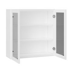 Frosted Glass Door Wall Kitchen Cabinet WMD3636 Alpina White LessCare 36 in. width 36 in. height 12 in. depth - Kitchen