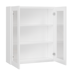 Frosted Glass Door Wall Kitchen Cabinet WMD3642 Alpina White LessCare 36 in. width 42 in. height 12 in. depth - Kitchen