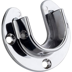 Chrome Open Screw-In Mounting Bracket for 1-5/16" Round Closet Rods
