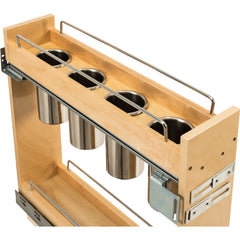 5" "No Wiggle" Utensil Bin Soft-close Base Cabinet Pullout