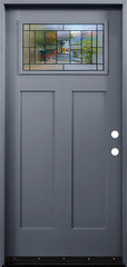  Hometown 3/0x6/8 Single Prehung Fiberglass Door in Gray