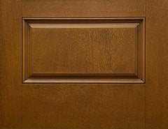 Hometown 36 in. x 80 in. 3/4 Lite Decorative Glass Stained Light Brown Prehung Fiberglass Exterior Door with Brickmold