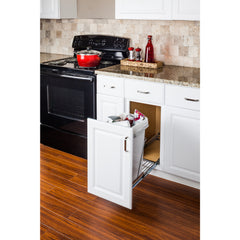 Polished Chrome Single Can Wire Bottom-Mount Trashcan Pullout