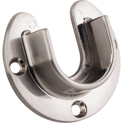 Satin Nickel Open Screw-In Mounting Bracket for 1-5/16" Round Closet Rods