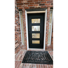 Frost 3/0x6/8 4 Lite Wrought Iron Prehung Front Door