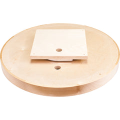 18" Round Wood Lazy Susan Shelf with Swivel