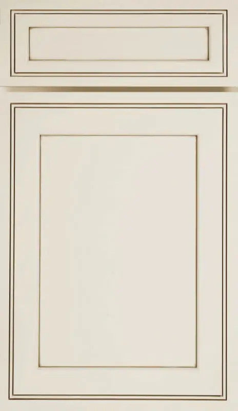  J&K Transitional H9 Pearl-Glazed Recessed Panel Beige Door Sample