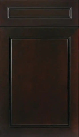  J&K Transitional K8 Espresso Recessed Panel Brown Door Sample