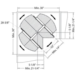 Easy 360 Lazy Susan Rotating Corner Organizer