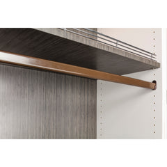 40 Dark Bronze 19/32"x1-3/16"x8' Oval Aluminum Closet Rods