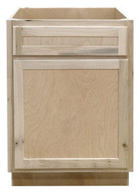 Kitchen Base Cabinet | Unfinished Poplar | Shaker Style | 24'