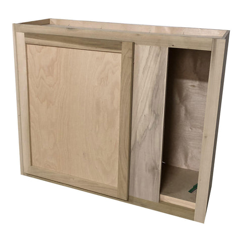 Kitchen Blind Wall Cabinet or Unfinished Poplar or Shaker Style or 36x30x12 in