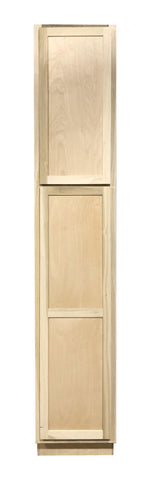 Kitchen Utility Pantry Cabinet or Unfinished Poplar or Shaker Style or 8 x 18 x 24