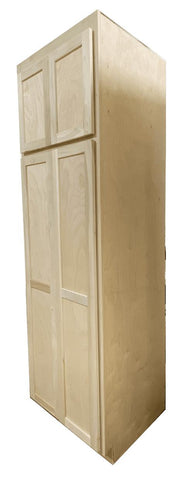 Kitchen Utility Pantry Cabinet or Unfinished Poplar or Shaker Style or 84x30x24 in