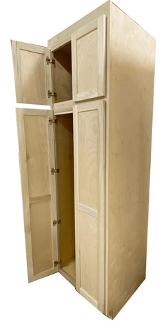 Kitchen Utility Pantry Cabinet or Unfinished Poplar or Shaker Style or 84x30x24 in