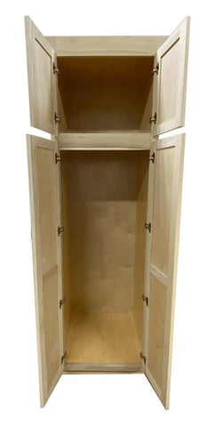 Kitchen Utility Pantry Cabinet or Unfinished Poplar or Shaker Style or 84x30x24 in