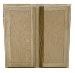 Kitchen Wall Cabinet or Unfinished Poplar or Shaker Style or 27x30x12 in