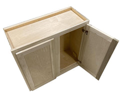 Kitchen Wall Cabinet or Unfinished Poplar or Shaker Style or 27x30x12 in