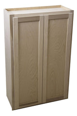 Kitchen Wall Cabinet or Unfinished Poplar or Shaker Style or 27x42x12 in