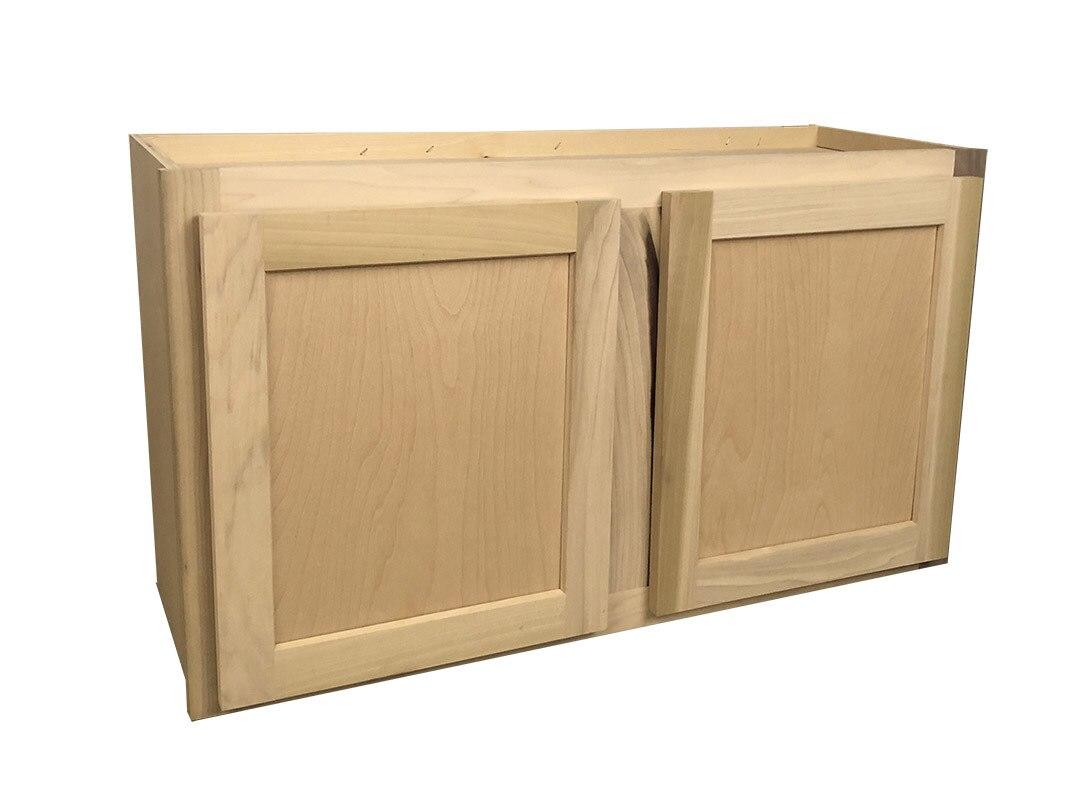 Kitchen Wall Cabinet or Unfinished Poplar or Shaker Style or 30x18x12 in