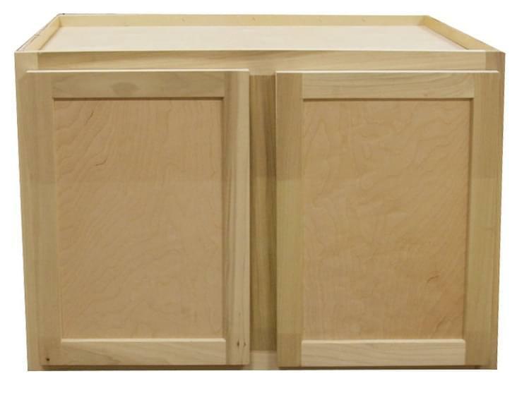 Kitchen Wall Cabinet or Unfinished Poplar or Shaker Style or 30x24x12 in