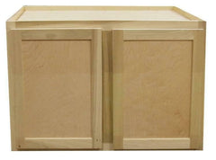 Kitchen Wall Cabinet or Unfinished Poplar or Shaker Style or 33x24x12 in