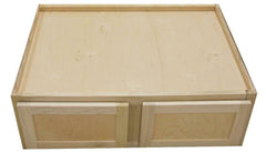 Kitchen Wall Cabinet or Unfinished Poplar or Shaker Style or 36x12x24 in