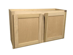 Kitchen Wall Cabinet or Unfinished Poplar or Shaker Style or 36x18x12 in