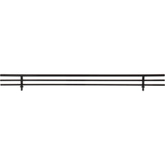 17" Wide Matte Black Wire Shoe Fence for Shelving