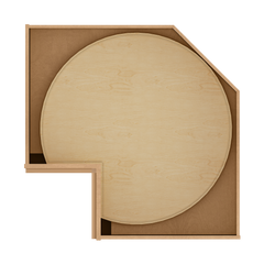 Lazy Suzan Base Kitchen Cabinet SCER36 Shaker Toffee 34.5 in. height 36 in. depth - Kitchen Cabinets