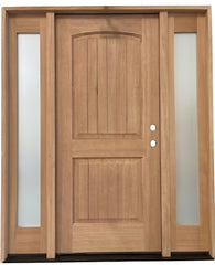 5/9x6/8 Exterior Mahogany Door | Two Panel with Sidelights