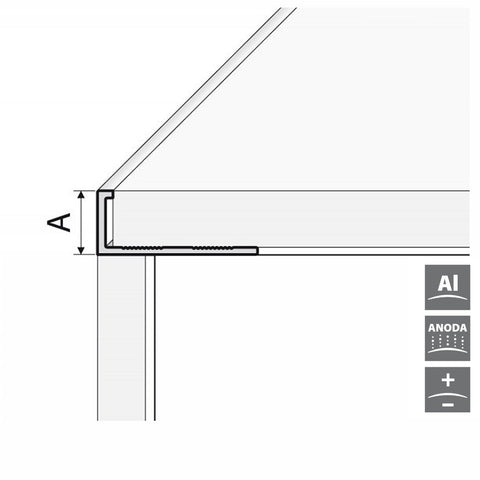 LessCare Black Edge Trim 3/8 in. by 8 ft. Aluminum L Angle Edging for Wall or Floor