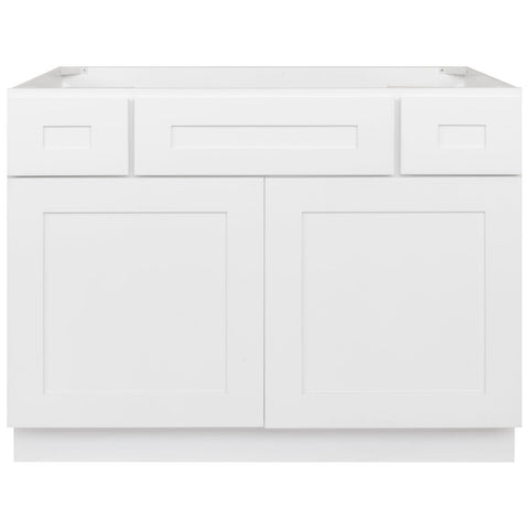 LessCare Vanity Sink Base Cabinet 42 x 21 x 34.5 | LessCare Alpina White