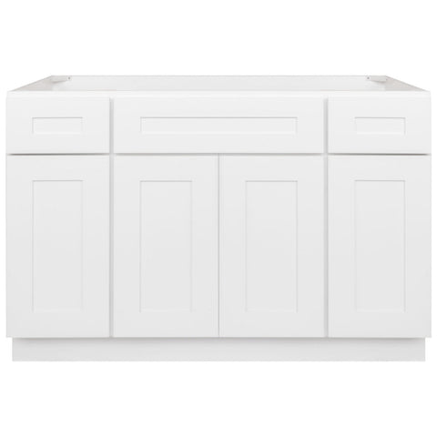 LessCare Vanity Sink Base Cabinet 48 x 21 x 34.5 | LessCare Alpina White