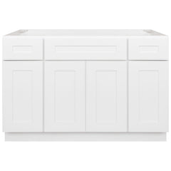 LessCare Vanity Sink Base Cabinet 48 x 21 x 34.5 | LessCare Alpina White