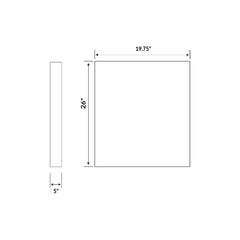 20 W x 26 H Mirrored  Medicine Cabinet LMC1-20