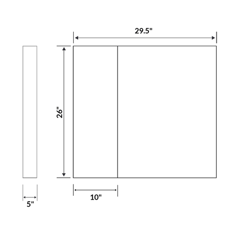 30 W x 26 H Mirrored  Medicine Cabinet LMC1-30