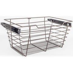Dark Bronze Closet Pullout Basket with Slides 14"D x 29"W x 11"H