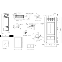 36x80 in Exterior Mahogany Door Slab | 4 Lite